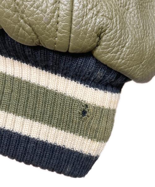 SAS SCUBADIVING（エス・エー・エス）SAS SCUBADIVING (エス・エー・エス) 襟付きスタジアムジャケット グリーン×ネイビー サイズ:Lの古着・服飾アイテム