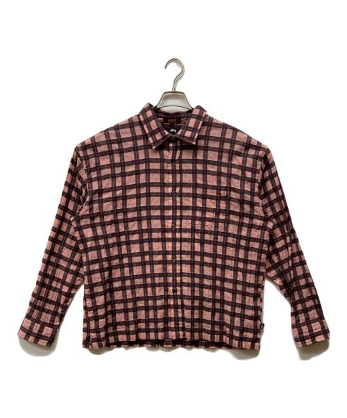 stussy（ステューシー）stussy (ステューシー) Sonoma Plaid ピンク サイズ:Mの古着・服飾アイテム