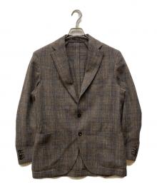 LARDINI（ラルディーニ）の古着「段返り3Bコットンリネンテーラードジャケット」｜ブラウン