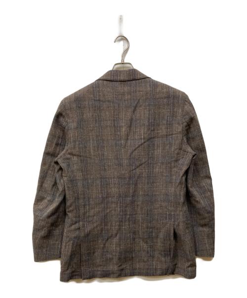 LARDINI（ラルディーニ）LARDINI (ラルディーニ) 段返り3Bコットンリネンテーラードジャケット ブラウン サイズ:48の古着・服飾アイテム