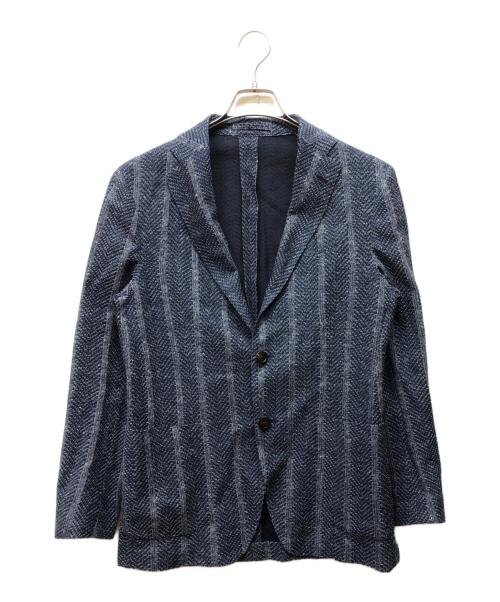 LARDINI（ラルディーニ）LARDINI (ラルディーニ) LIKNIT コットンリネンテーラードジャケット ネイビー サイズ:46の古着・服飾アイテム