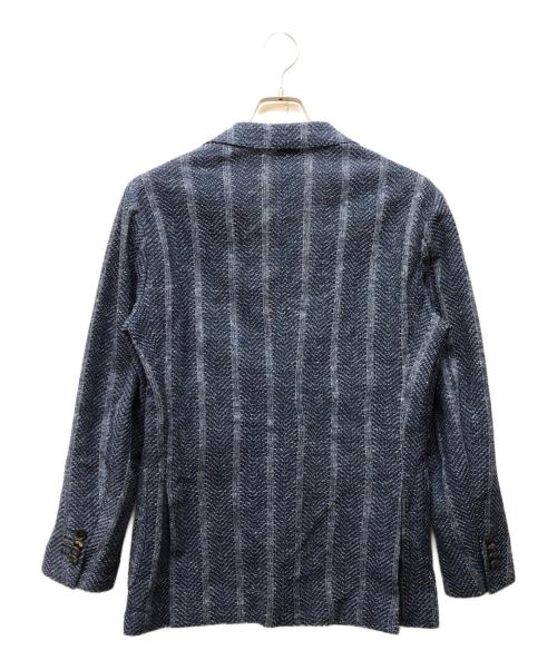 LARDINI（ラルディーニ）LARDINI (ラルディーニ) LIKNIT コットンリネンテーラードジャケット ネイビー サイズ:46の古着・服飾アイテム