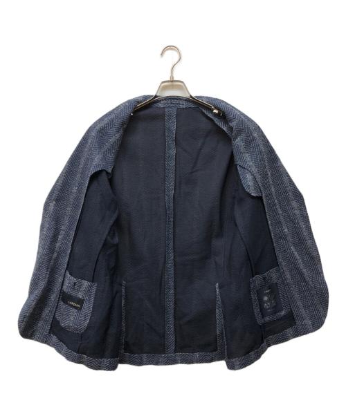 LARDINI（ラルディーニ）LARDINI (ラルディーニ) LIKNIT コットンリネンテーラードジャケット ネイビー サイズ:46の古着・服飾アイテム