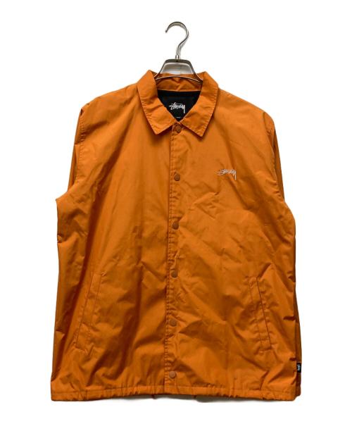 stussy（ステューシー）stussy (ステューシー) コーチジャケット オレンジ サイズ:Mの古着・服飾アイテム