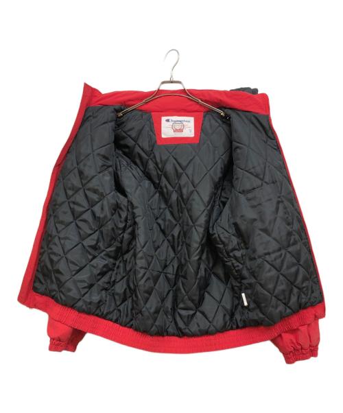 SUPREME（シュプリーム）Supreme (シュプリーム) Champion (チャンピオン) Puffy Jacket レッド×ホワイト サイズ:Mの古着・服飾アイテム