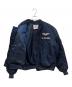 中古・古着 TED COMPANY (テッドカンパニー) ワッペン刺繍MA-1フライトジャケット ネイビー サイズ:46：15000円