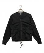 C.P COMPANYシーピーカンパニー）の古着「ロゴパッチジップアップジャケット」｜ブラック