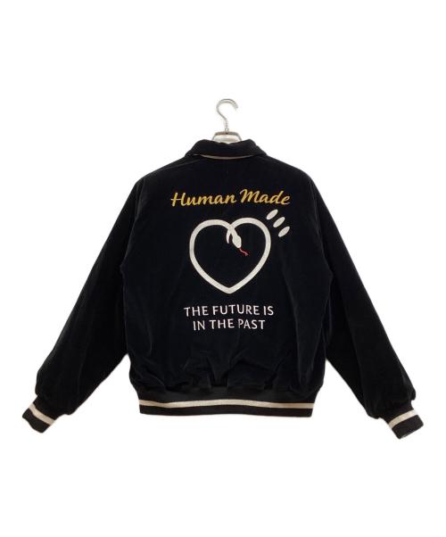 HUMAN MADE（ヒューマンメイド）HUMAN MADE (ヒューマンメイド) REVERSIBLE SOUVENIR JACKET アイボリー×ブラック サイズ:Mの古着・服飾アイテム