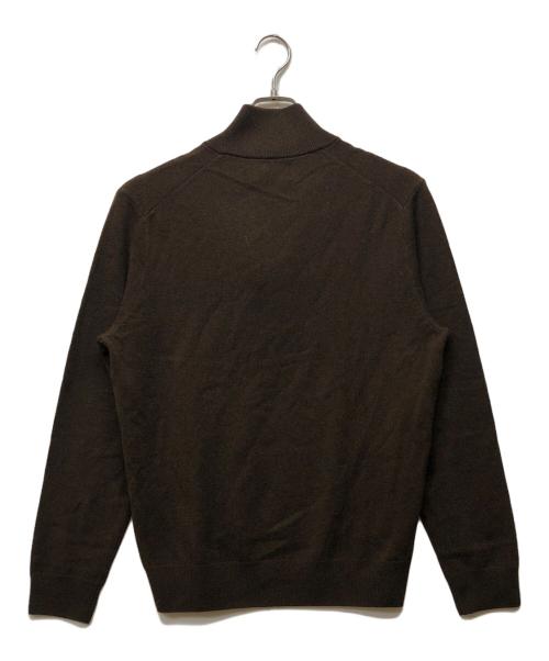 POLO RALPH LAUREN（ポロ・ラルフローレン）POLO RALPH LAUREN (ポロ・ラルフローレン) ベア ウール クォータージップ セーター ブラウン サイズ:Mの古着・服飾アイテム