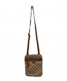 GUCCI（グッチ）の古着「ポシェットショルダーバッグ」｜ベージュ×ブラウン
