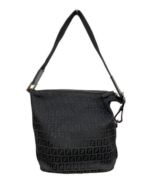 FENDI（フェンディ）FENDI (フェンディ) ズッキーノ ワンショルダーバッグ ブラックの古着・服飾アイテム