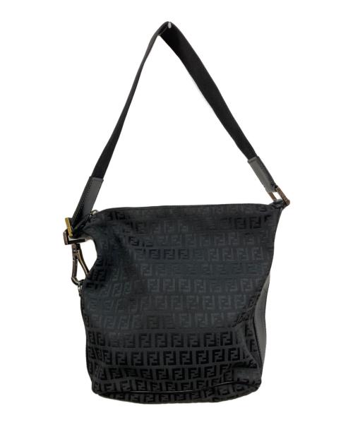 FENDI（フェンディ）FENDI (フェンディ) ズッキーノ ワンショルダーバッグ ブラックの古着・服飾アイテム
