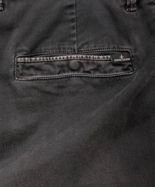 STONE ISLAND（ストーンアイランド）STONE ISLAND (ストーンアイランド) コットンストレートパンツ ブラック サイズ:W34の古着・服飾アイテム