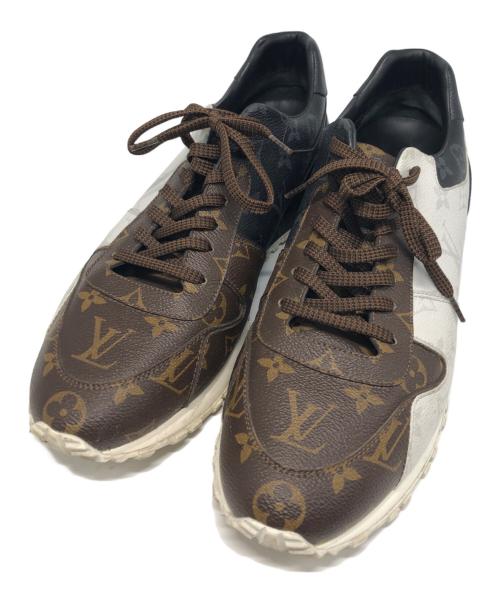 LOUIS VUITTON（ルイ ヴィトン）LOUIS VUITTON (ルイ ヴィトン) ランアウェイライン モノグラムスニーカー ブラウン×ブラック サイズ:9 1/2の古着・服飾アイテム