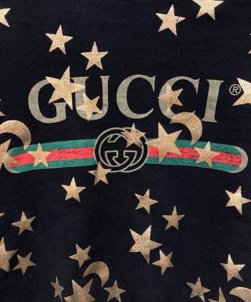 GUCCI（グッチ）GUCCI (グッチ) ロゴプリントスウェット ブラック サイズ:XSの古着・服飾アイテム