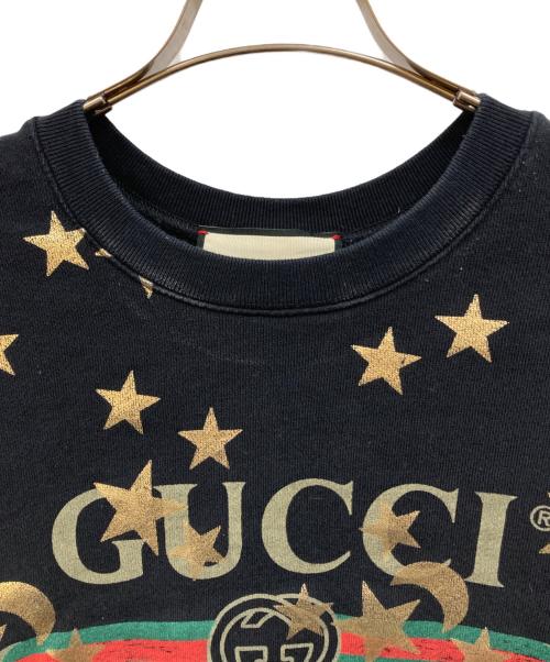 GUCCI（グッチ）GUCCI (グッチ) ロゴプリントスウェット ブラック サイズ:XSの古着・服飾アイテム
