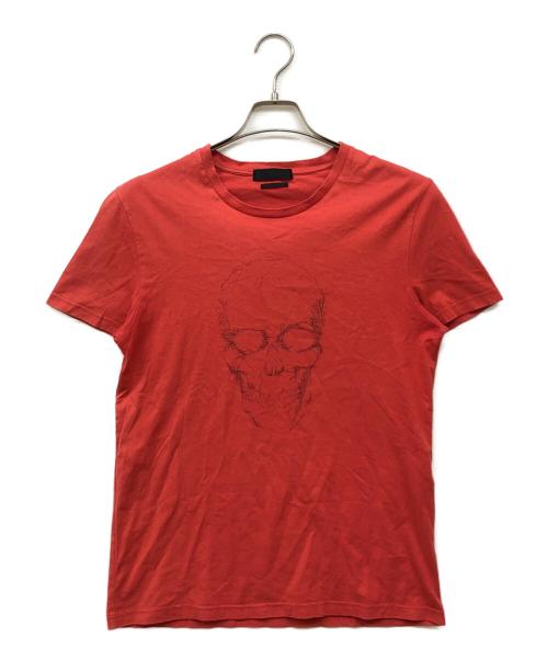 ALEXANDER McQUEEN（アレキサンダーマックイーン）ALEXANDER McQUEEN (アレキサンダーマックイーン) スカルTシャツ レッド サイズ:XSの古着・服飾アイテム