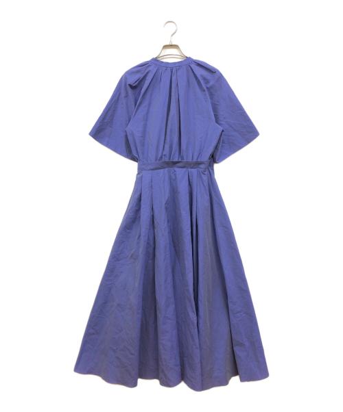 TOMORROW LAND（トゥモローランド）TOMORROW LAND (トゥモローランド) コットンシルクシャンブレー カシュクールワンピース ブルー サイズ:34の古着・服飾アイテム