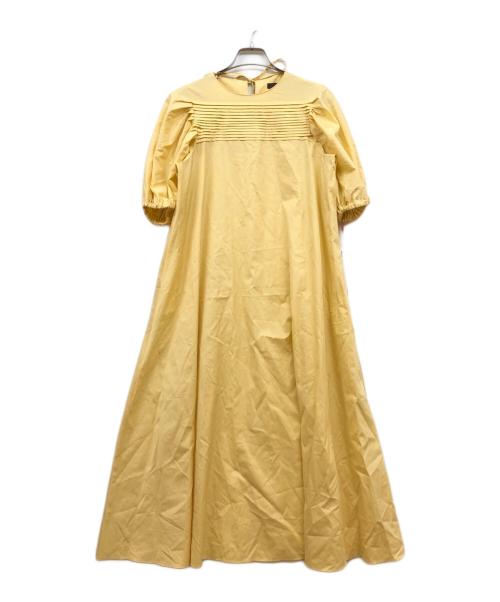 TOMORROW LAND collection（トゥモローランドコレクション）TOMORROW LAND collection (トゥモローランドコレクション) コットンドッピオタイプライター パフスリーブワンピース イエロー サイズ:34の古着・服飾アイテム