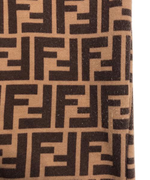 FENDI（フェンディ）FENDI (フェンディ) FILA (フィラ) ズッカ柄ロゴスウェット ブラウン×ブラック サイズ:Lの古着・服飾アイテム