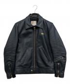 Lewis Leathersルイスレザース）の古着「59 コルセア シングルライダースジャケット」｜ネイビー