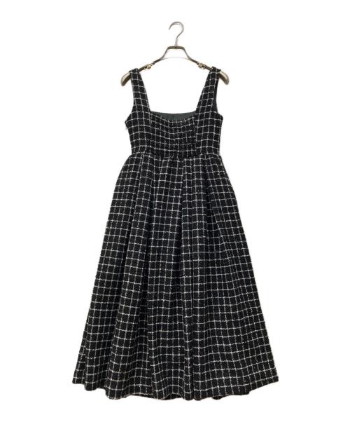 darich（ダーリッチ）Darich (ダーリッチ) ツイードボリュームワンピース ブラウン サイズ:FREE 未使用品の古着・服飾アイテム
