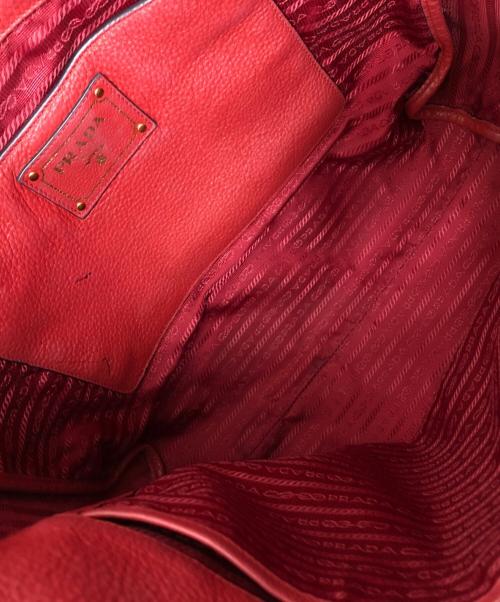 PRADA（プラダ）PRADA (プラダ) VITELLO PHENIX 2WAY レザートートバッグ レッドの古着・服飾アイテム