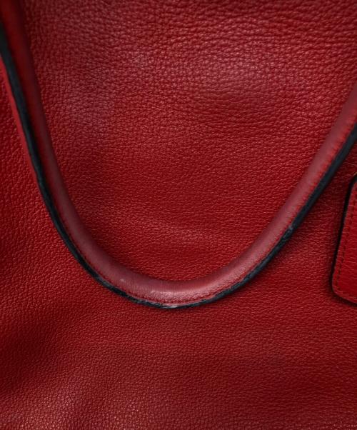 PRADA（プラダ）PRADA (プラダ) VITELLO PHENIX 2WAY レザートートバッグ レッドの古着・服飾アイテム