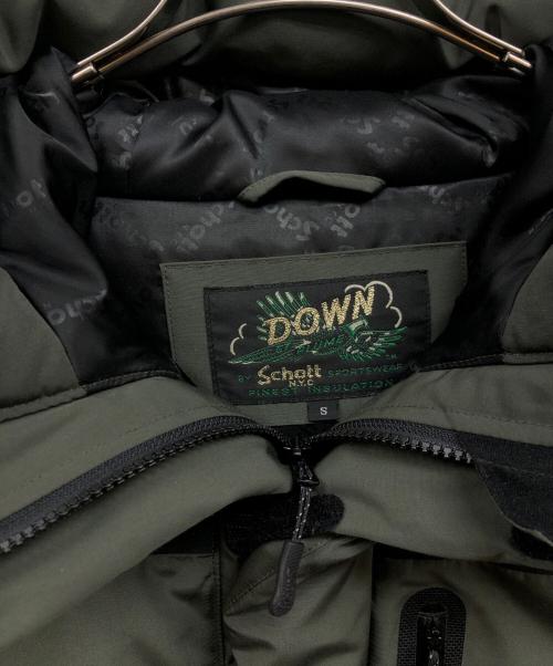 Schott（ショット）Schott (ショット) ダウンジャケット ブラック×グリーン サイズ:Ｓの古着・服飾アイテム