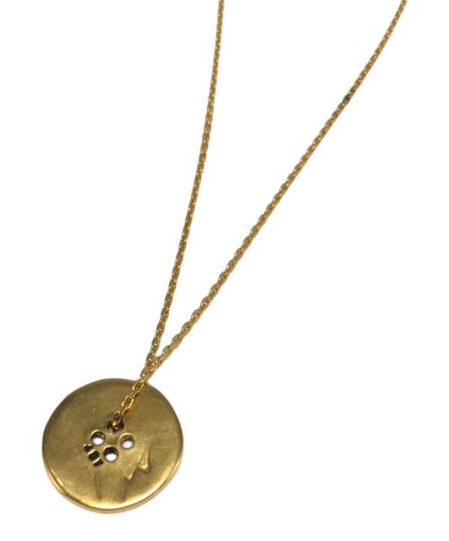 SERGE THORAVAL（セルジュトラヴァル）SERGE THORAVAL (セルジュトラヴァル) いつも Toujours ボタン ネックレス ゴールドの古着・服飾アイテム