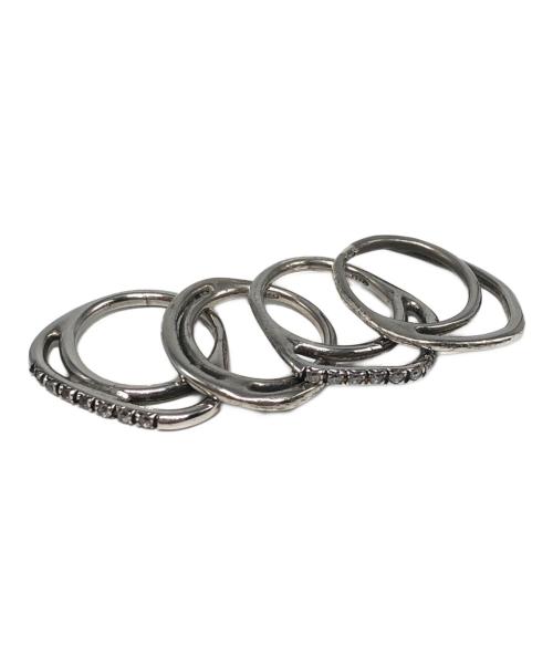 IOSSELLIANI（イオッセリアーニ）IOSSELLIANI (イオッセリアーニ) 4連 スタッキングリング サイズ:記載無し(実寸10号)の古着・服飾アイテム