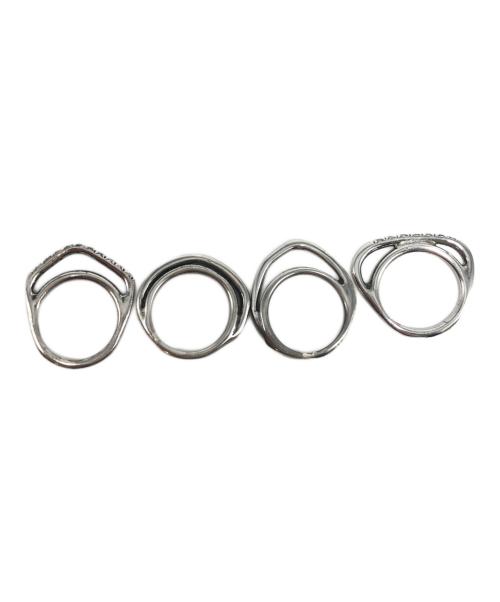 IOSSELLIANI（イオッセリアーニ）IOSSELLIANI (イオッセリアーニ) 4連 スタッキングリング サイズ:記載無し(実寸10号)の古着・服飾アイテム