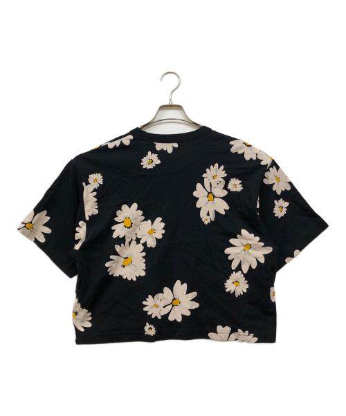 COACH（コーチ）COACH (コーチ) フローラル クロップド シグネチャー スクリプト Tシャツ ブラック サイズ:Mの古着・服飾アイテム