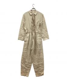 masu（エムエーエスユー）の古着「SLEEPING JUMP SUITS」｜ベージュ