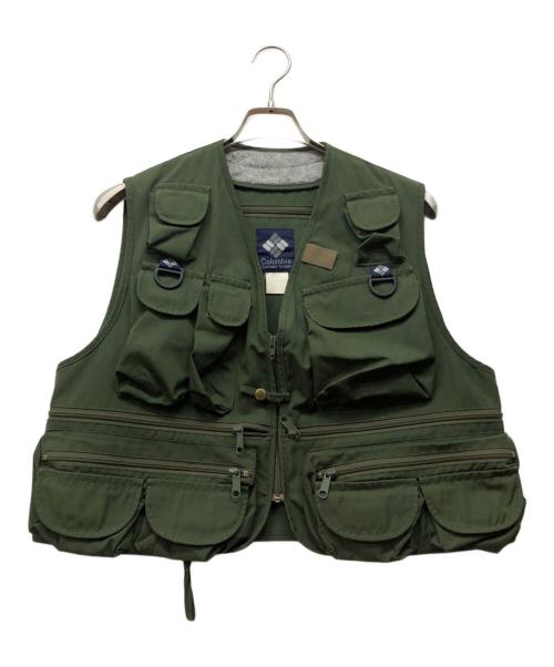 Columbia（コロンビア）Columbia (コロンビア) 80sフィッシングベスト グリーン サイズ:Mの古着・服飾アイテム
