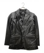 HORN WORKSホーンワークス）の古着「レザーテーラードジャケット」｜ブラック