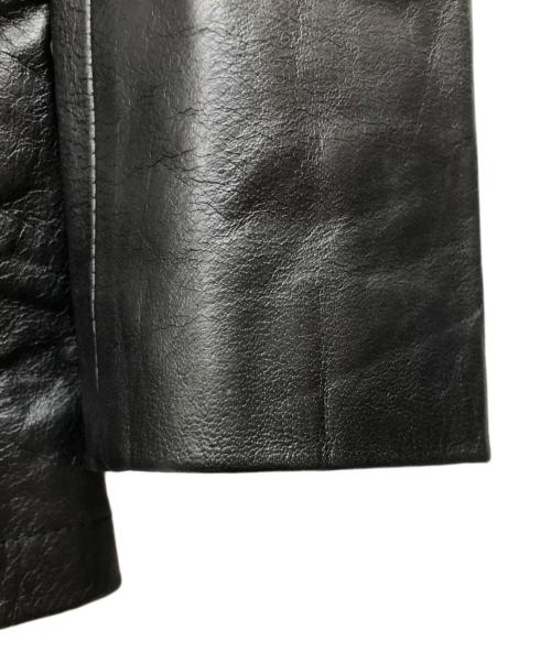 HORN WORKS（ホーンワークス）HORN WORKS (ホーンワークス) レザーテーラードジャケット ブラック サイズ:Mの古着・服飾アイテム