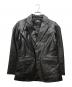 HORN WORKS（ホーンワークス）の古着「レザーテーラードジャケット」｜ブラック