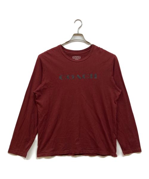 COACH（コーチ）COACH (コーチ) エッセンシャルロングスリーブカットソー レッド サイズ:XLの古着・服飾アイテム