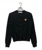 PLAY COMME des GARCONSプレイコムデギャルソン）の古着「クルーネックカーディガン」｜ブラック