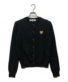 PLAY COMME des GARCONS（プレイコムデギャルソン）の古着「クルーネックカーディガン」｜ブラック