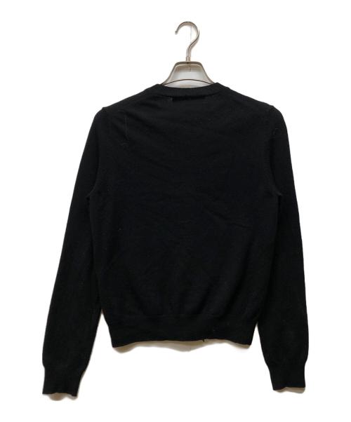 PLAY COMME des GARCONS（プレイコムデギャルソン）PLAY COMME des GARCONS (プレイコムデギャルソン) クルーネックカーディガン ブラック サイズ:Lの古着・服飾アイテム