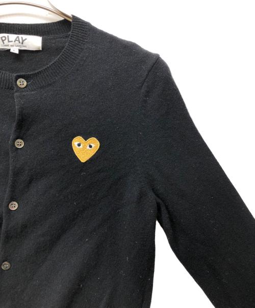 PLAY COMME des GARCONS（プレイコムデギャルソン）PLAY COMME des GARCONS (プレイコムデギャルソン) クルーネックカーディガン ブラック サイズ:Lの古着・服飾アイテム