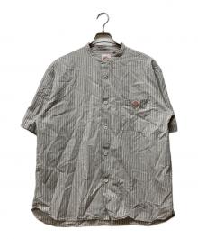 DANTON（ダントン）の古着「BAND COLLAR SHIRT S/S」｜グレー