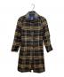BURBERRY BLUE LABEL（バーバリー ブルー レーベル）の古着「襟レザーノバチェックコート」｜ブラック