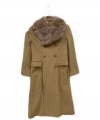 MAX&Co.マックスアンドコー）の古着「カシミヤ混ファーコート」｜ブラウン