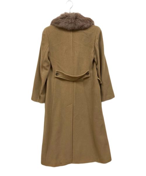 MAX&Co.（マックスアンドコー）MAX&Co. (マックスアンドコー) カシミヤ混ファーコート ブラウン サイズ:サイズ38の古着・服飾アイテム