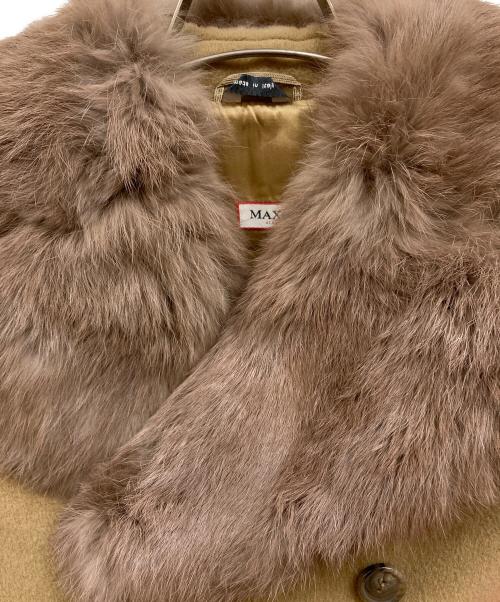 MAX&Co.（マックスアンドコー）MAX&Co. (マックスアンドコー) カシミヤ混ファーコート ブラウン サイズ:サイズ38の古着・服飾アイテム