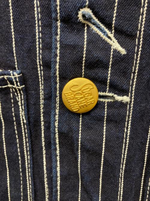 SUGAR CANE（シュガーケーン）SUGAR CANE (シュガーケーン) Lot485 ウォバッシュストライプカバーオール インディゴ サイズ:36の古着・服飾アイテム