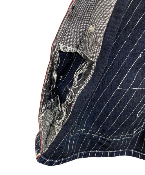 SUGAR CANE（シュガーケーン）SUGAR CANE (シュガーケーン) Lot485 ウォバッシュストライプカバーオール インディゴ サイズ:36の古着・服飾アイテム